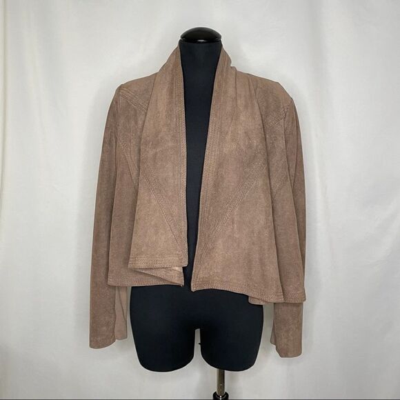 BCBGMaxAzria Mocha Faux Suede Cropped Jacket - Women’s M - Picture 2 of 8